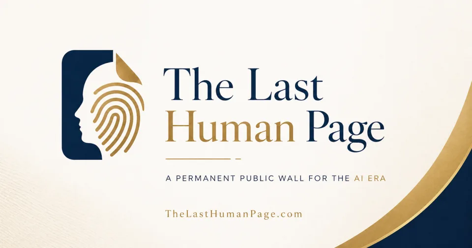 The Last Human Page identity and logo